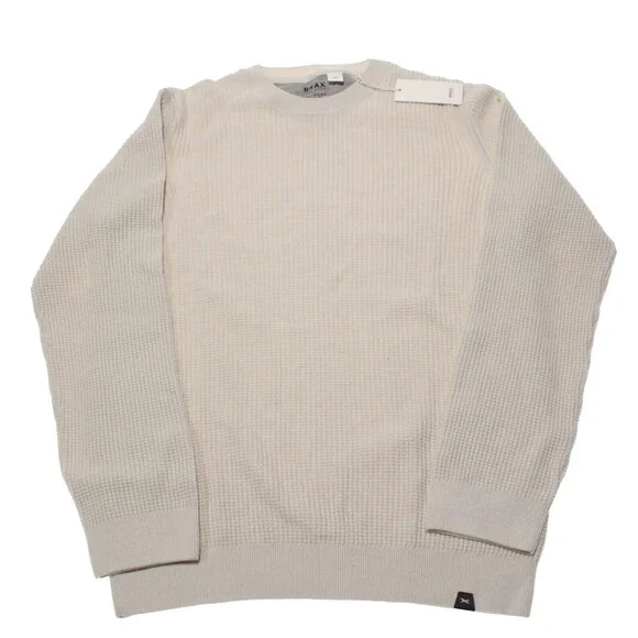 Brax NWT Rick Waffle Knit Pullover Sweater Size Large in Ivory Cotton Blend